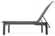 Leeward Sling Stackable Outdoor Chaise Lounge, Mocha/Black