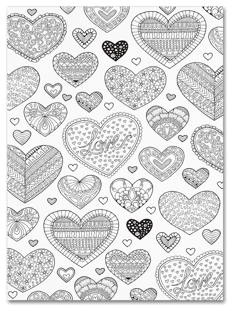 Hello Angel ''Hearts on Hearts'' Canvas Art, 32x24