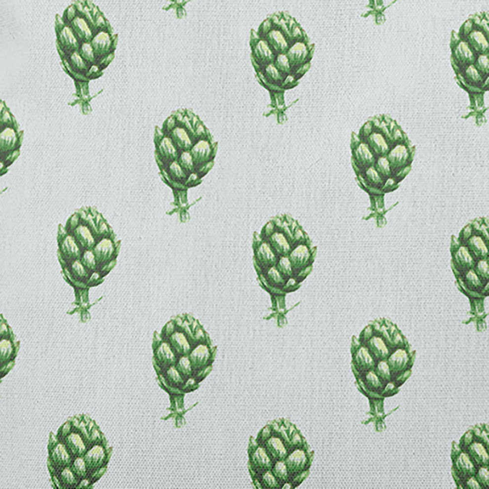 Artichokes Pattern Decorative Indoor/Outdoor Pillow, Pale Green, 16"x16"