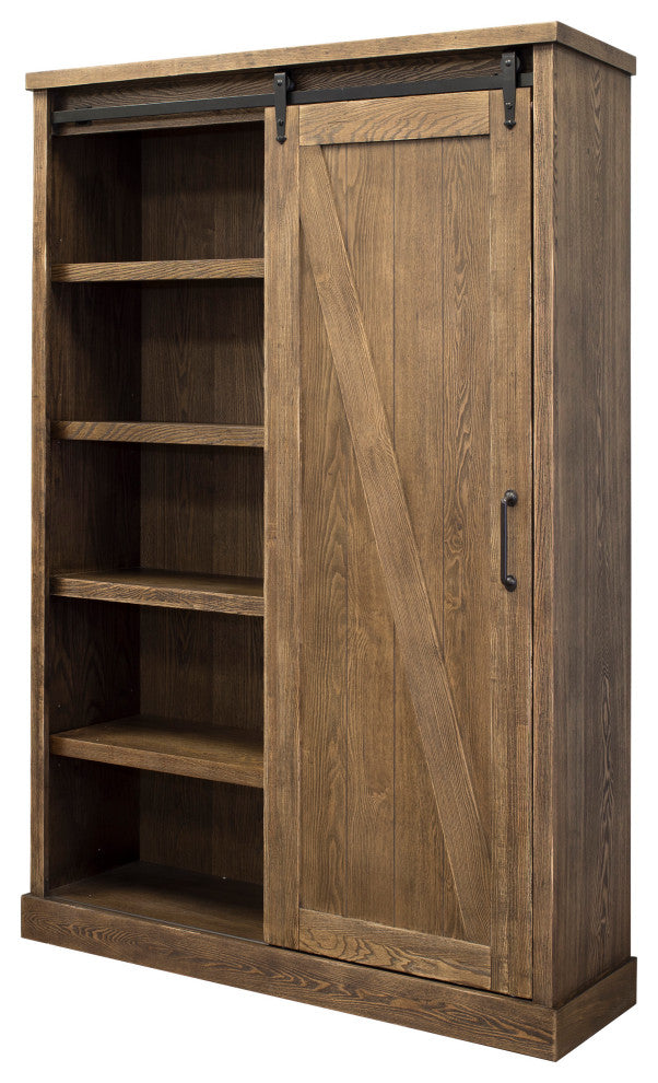 Avondale Rustic Barn Door Bookcase