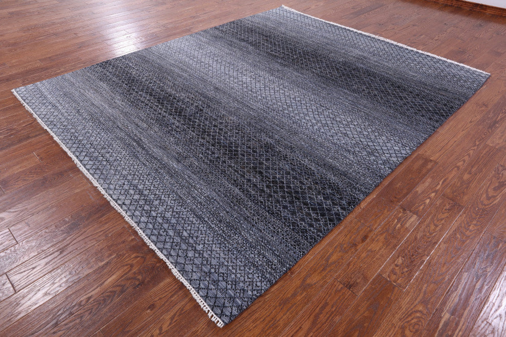 8' 2" X 10' 0" Savannah Grass Handmade Wool Rug - Q13414
