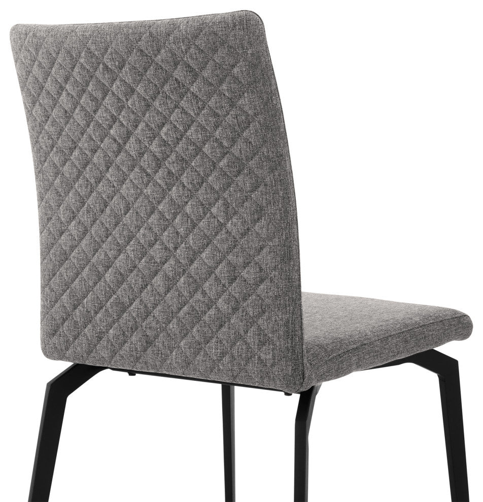 Urbino Lyon 5 Piece Dining Set With Gray Fabric Chairs
