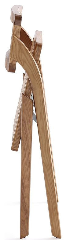 Manhattan Comfort Lambinet Dining Folding Chair, Nature, Set of 2