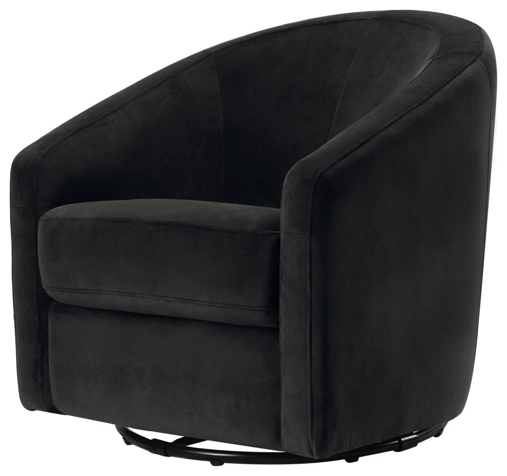 Madison Swivel Glider, Black Velvet