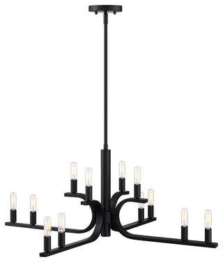 Designers Fountain D314C-12CH Skye 12 Light 36"W Pillar Candle - Matte Black