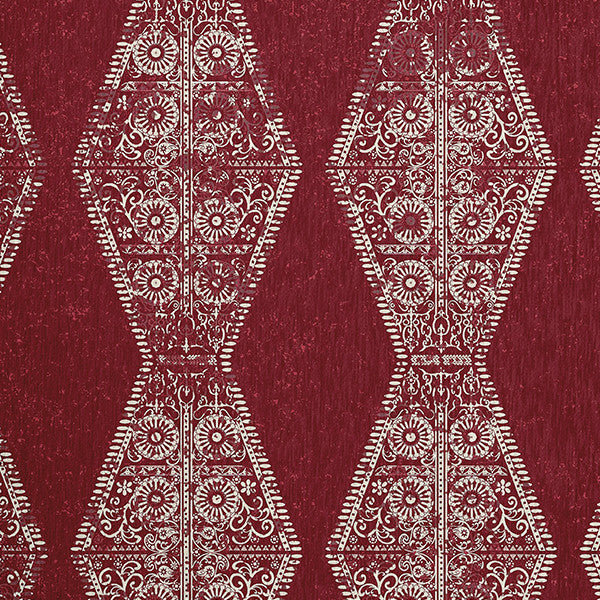 Pyramid Stripe Chenille Rug, Dark Red, 5'x7'