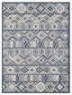 8"x10" Gray Blue Aztec Pattern Indoor Outdoor Area Rug