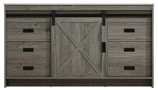 Home Living 60" Single Bathroom Vanity, Rustic Grey