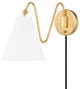 Onda 1-Light Portable Wall Sconce Aged Brass
