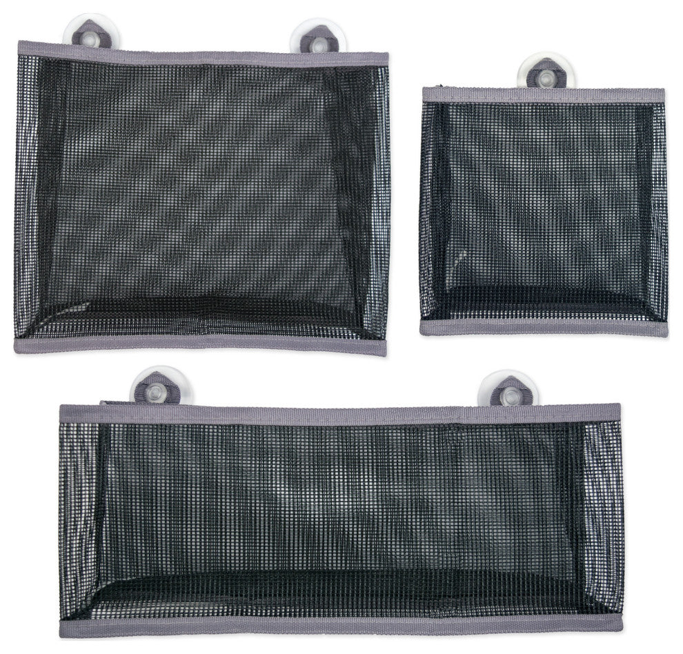 Bath Mesh Bag Assorted Gray Set/3