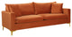 Naomi Velvet Upholstered Sofa, Cognac