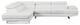Brooklyn White Leather Air Sectional Left Arm Facing