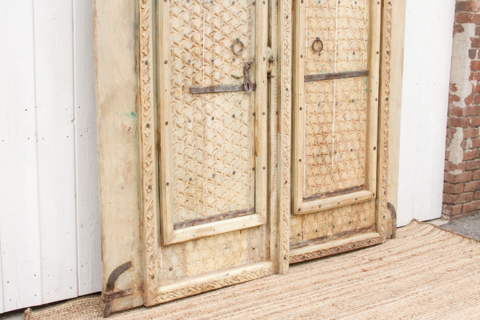 Pair of Antique Rajasthani Carved Doors
