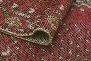 Vintage Distressed Wazhmah Red/Brown Runner, 3'5 x 6'3