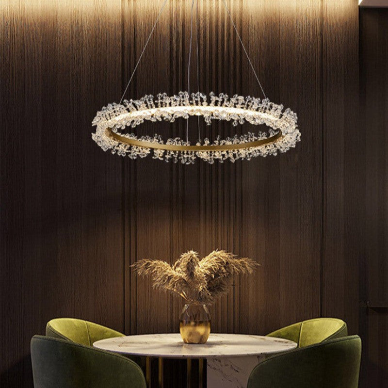 Capri Crystal Ring Chandelier, Diameter 24"