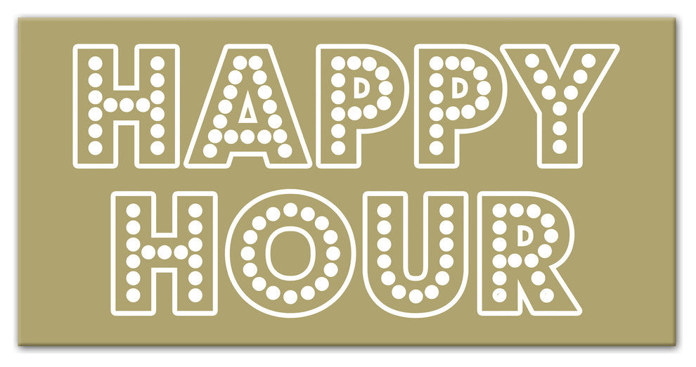 Happy Hour - Green 10x20 Canvas Wall Art