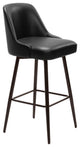 Keppel Swivel Barstool, Black/Bronze