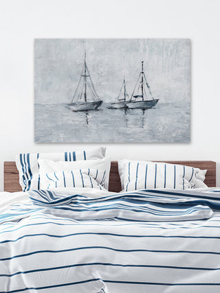 "Sails Down" Painting Print on Wrapped Canvas, 24x16