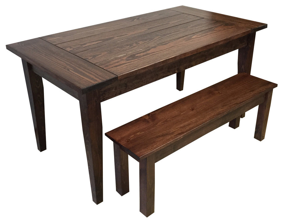 Red Mahogany Lodge Table, 66"