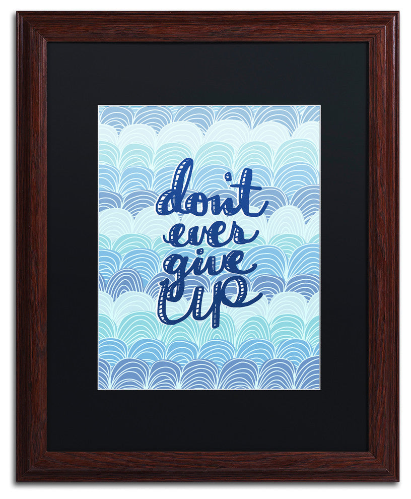 Elizabeth Caldwell 'Don't Give Up Waves' Art, Wood Frame, Black Mat, 16x20
