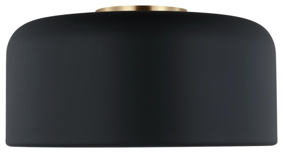 Malone Medium Ceiling Flush Mount, Midnight Black