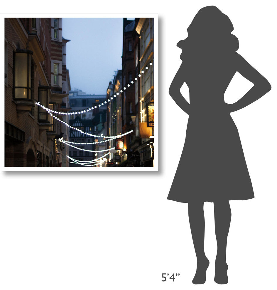 "Lights in Soho" Digital Paper Print by Keri Bevan, 38"x38"