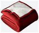 Fleece Sherpa Blanket, Red, King