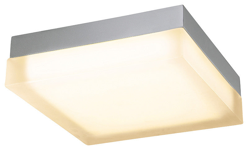 WAC Lighting Dice Square LED Flush Mount, Brushed Nickel, 12", Warm White 2700k