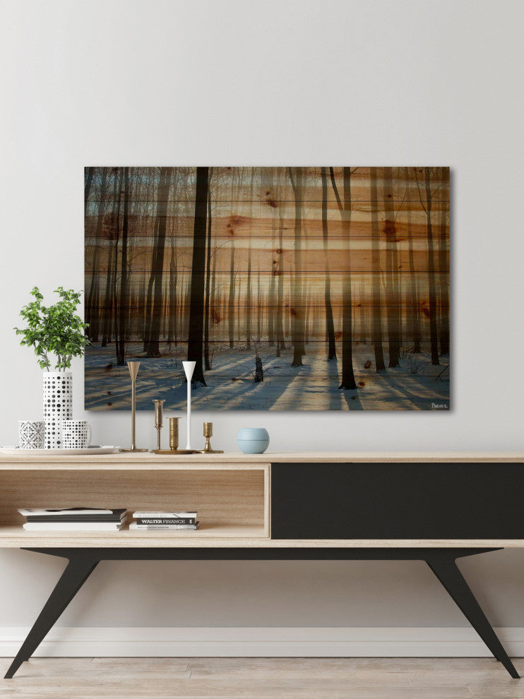"Papineau" UV Ink Print on Natural Pine Wood, 36"x24"