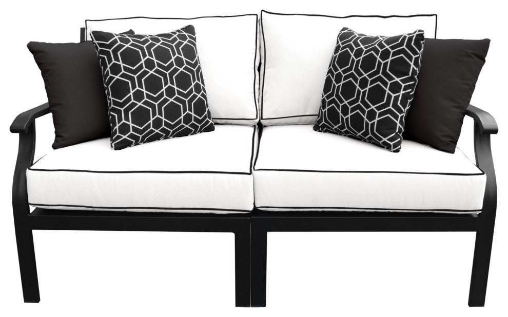 kathy ireland Madison Ave. 2 Piece Aluminum Patio Furniture Set 02a, Snow