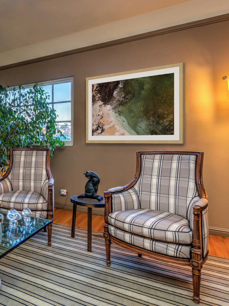 "Sandy Lagoon" Framed Print by Karolis Janulis