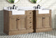 Kelly 72" Bathroom Vanity, Weathered Fir Finish, Italian Carrara Marble Top