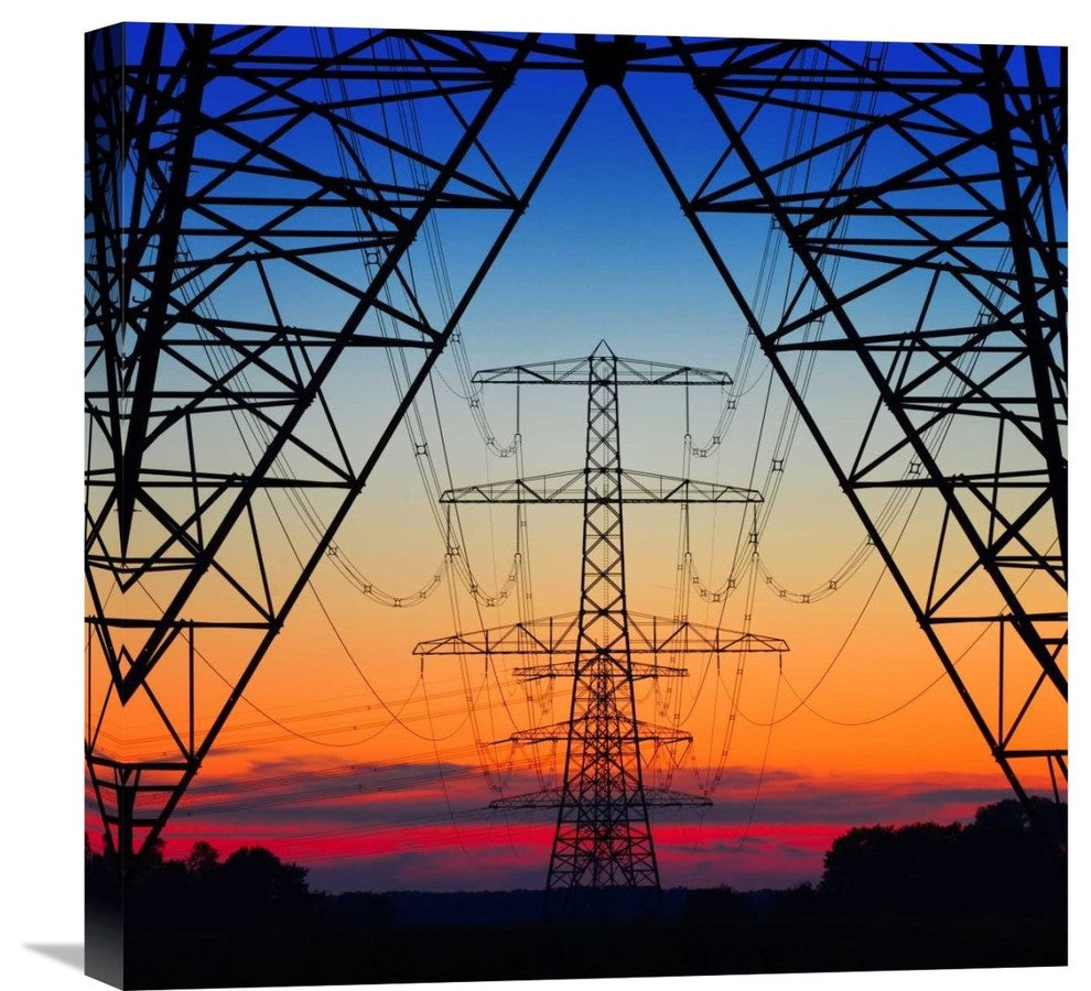 "Electric Coloured Sky" Stretched Canvas Giclee by Riekus Reinders, 22"x22"