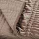 Seville Velvet Fabric Quilt by Kosas Home, Taupe, Queen