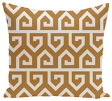 Keyed Up Geometric Print Pillow, Gold, 20"x20"