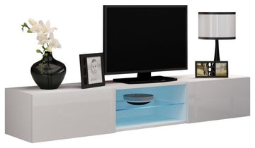 Rigo Glass Tv Stand, White
