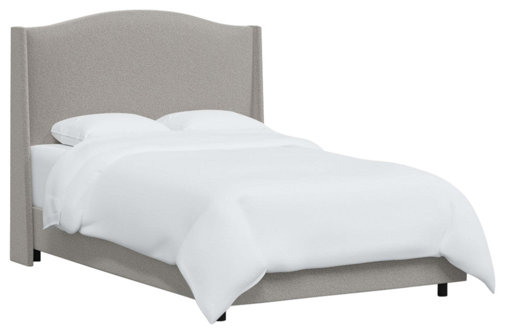 Camelback Wingback Bed, Milano Elephant, Full