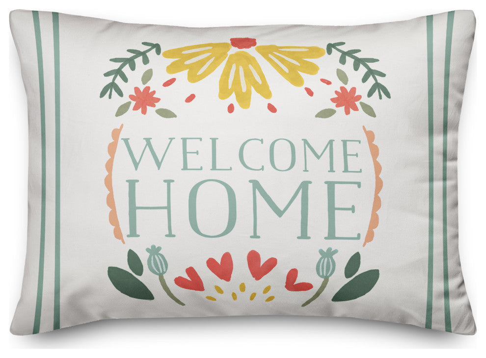 Folk Welcome Home 14x20 Spun Poly Pillow