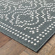 Martinique Intricate Border Grey/ Ivory Indoor/Outdoor Area Rug, 6'7"x9'6"