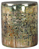 Sofa Side Table, Round, Metal Iron, Multicolor, Rustic Industrial Hospitality