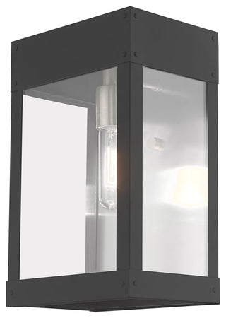 Contemporary Outdoor Wall Lantern, Scandinavian Gray