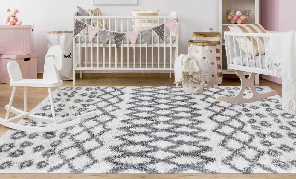 Noori Rug Shag Roy Ivory/Silver Rug