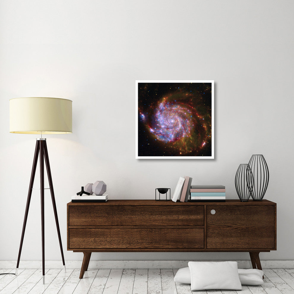 "Spitzer-Hubble-Chandra Composite of M101" Digital Paper Print by NASA, 32"x32"