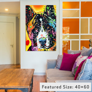"Akita" Wrapped Canvas Art Print, 18x12x1.5