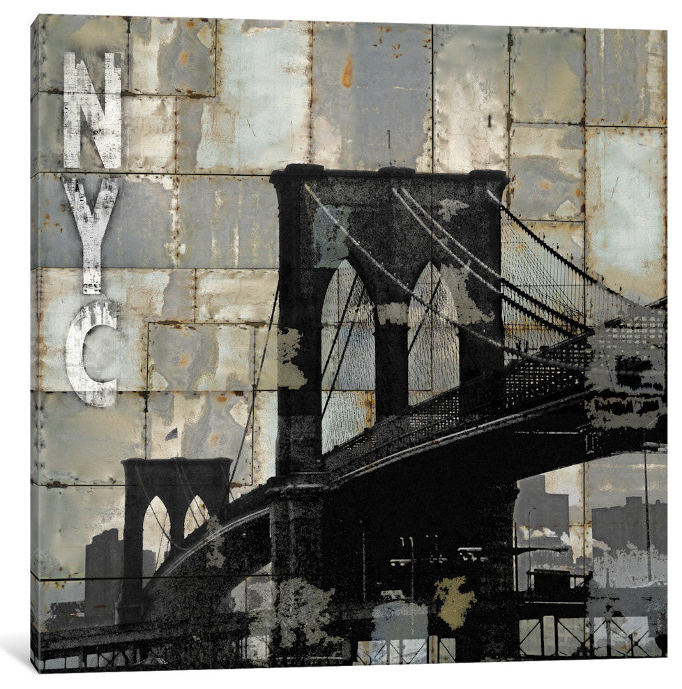 "NYC Industrial I" by Dylan Matthews, Canvas Print, 26"x26"