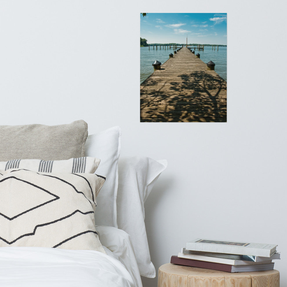 Endless Dock Landscape Photography Unframed Wall Art Print, 16" X 20"