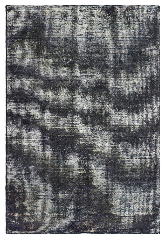 Liana Hand-Tufted Wool and Viscose Shaded Solid Charcoal/Black Rug, 10' x 13'