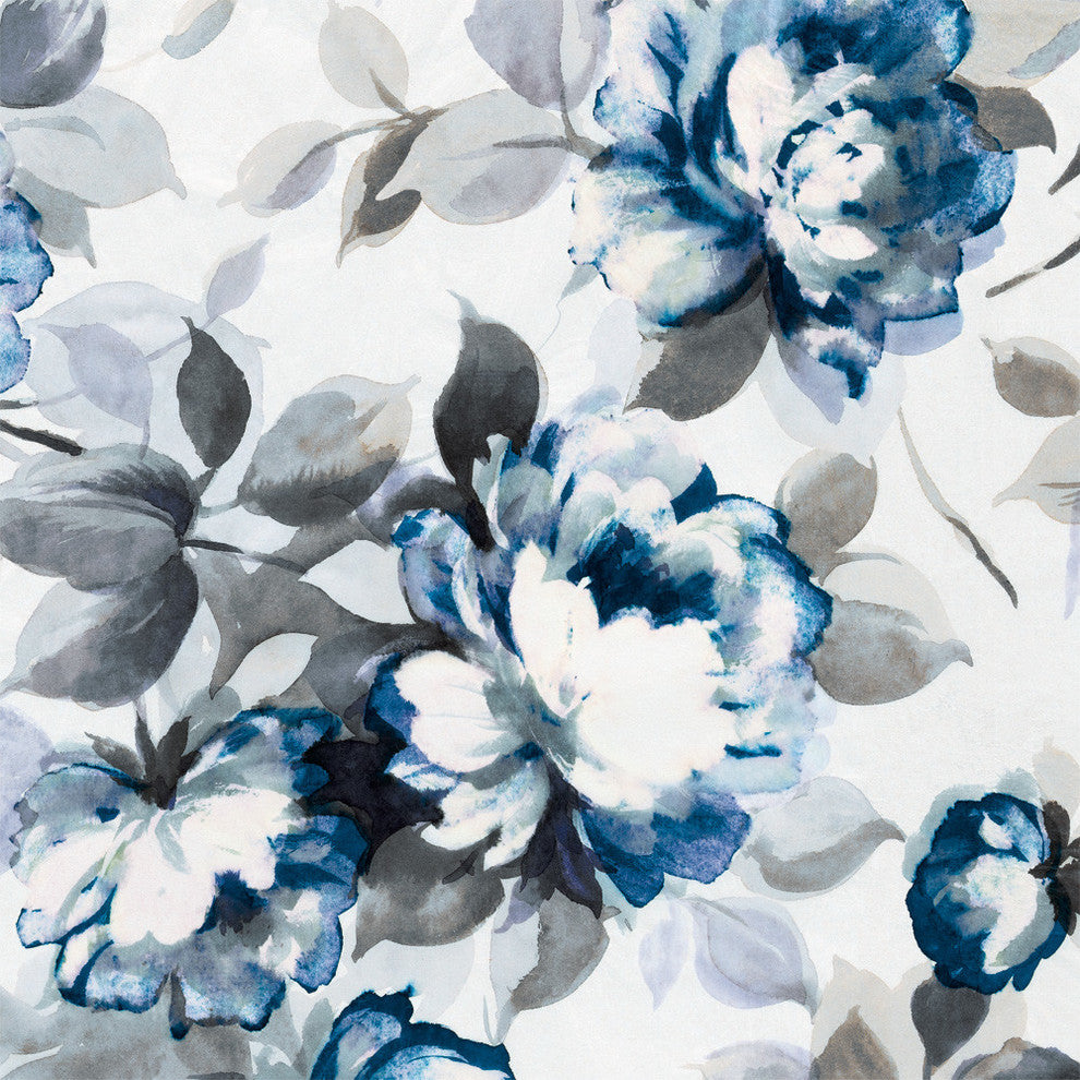 "Scent Of Roses Indigo Ii" Art Block Framed Canvas, 30"x30"