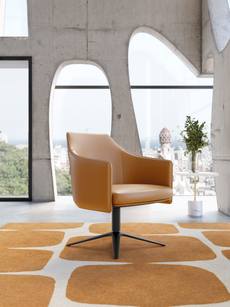 Burnley Accent Chair Turmeric Leather