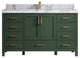 Malibu 60 Single Sink Vanity in Lafayette Green 2" Calacatta Poanazzo